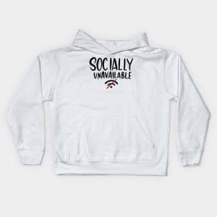 Socially Unavailable Mood Design Kids Hoodie